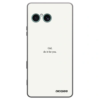 Picasee Μαύρη θήκη σιλικόνης για Sony Xperia 10 VII - Girl, do it for you