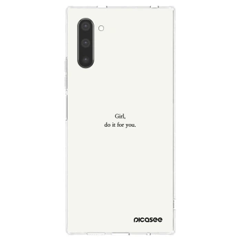 Picasee διαφανής θήκη σιλικόνης Samsung Galaxy Note 10 N970F - Girl, do it for you