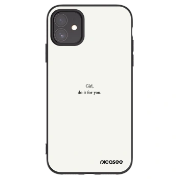 Picasee Μαύρη θήκη σιλικόνης για Apple iPhone 11 - Girl, do it for you