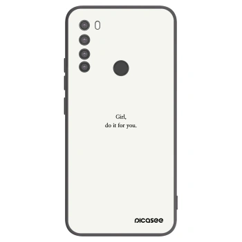 Picasee Μαύρη θήκη σιλικόνης για Xiaomi Redmi Note 8 - Girl, do it for you