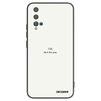 Picasee Μαύρη θήκη σιλικόνης για Huawei Nova 5T - Girl, do it for you