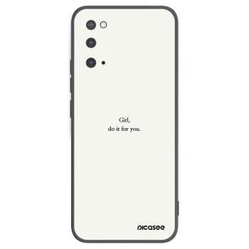 Picasee Μαύρη θήκη σιλικόνης για Samsung Galaxy S20 G980F - Girl, do it for you