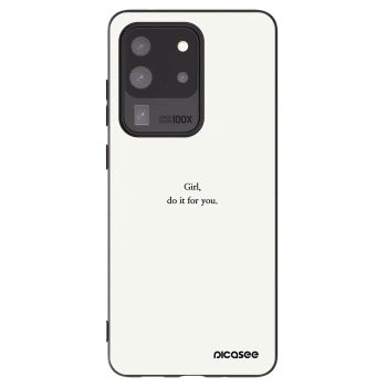 Picasee Μαύρη θήκη σιλικόνης για Samsung Galaxy S20 Ultra 5G G988F - Girl, do it for you