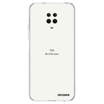 Picasee διαφανής θήκη σιλικόνης Xiaomi Redmi Note 9 Pro - Girl, do it for you