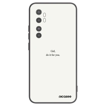 Picasee Μαύρη θήκη σιλικόνης για Xiaomi Mi Note 10 Lite - Girl, do it for you