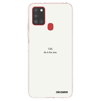 Picasee διαφανής θήκη σιλικόνης Samsung Galaxy A21s - Girl, do it for you