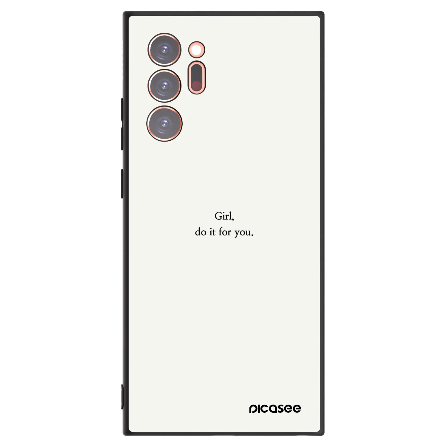 Picasee Μαύρη θήκη σιλικόνης για Samsung Galaxy Note 20 Ultra - Girl, do it for you