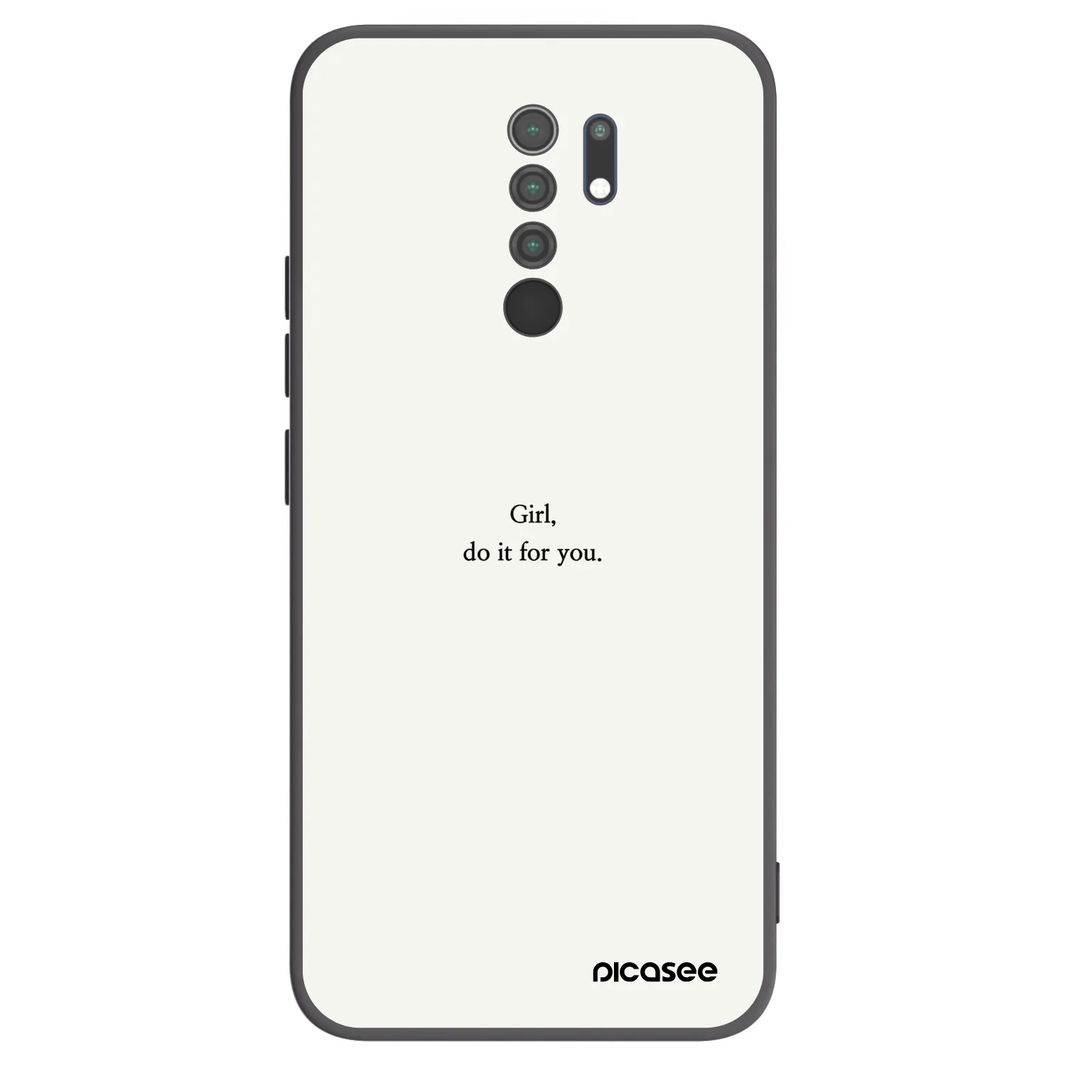 Picasee Μαύρη θήκη σιλικόνης για Xiaomi Redmi 9 - Girl, do it for you