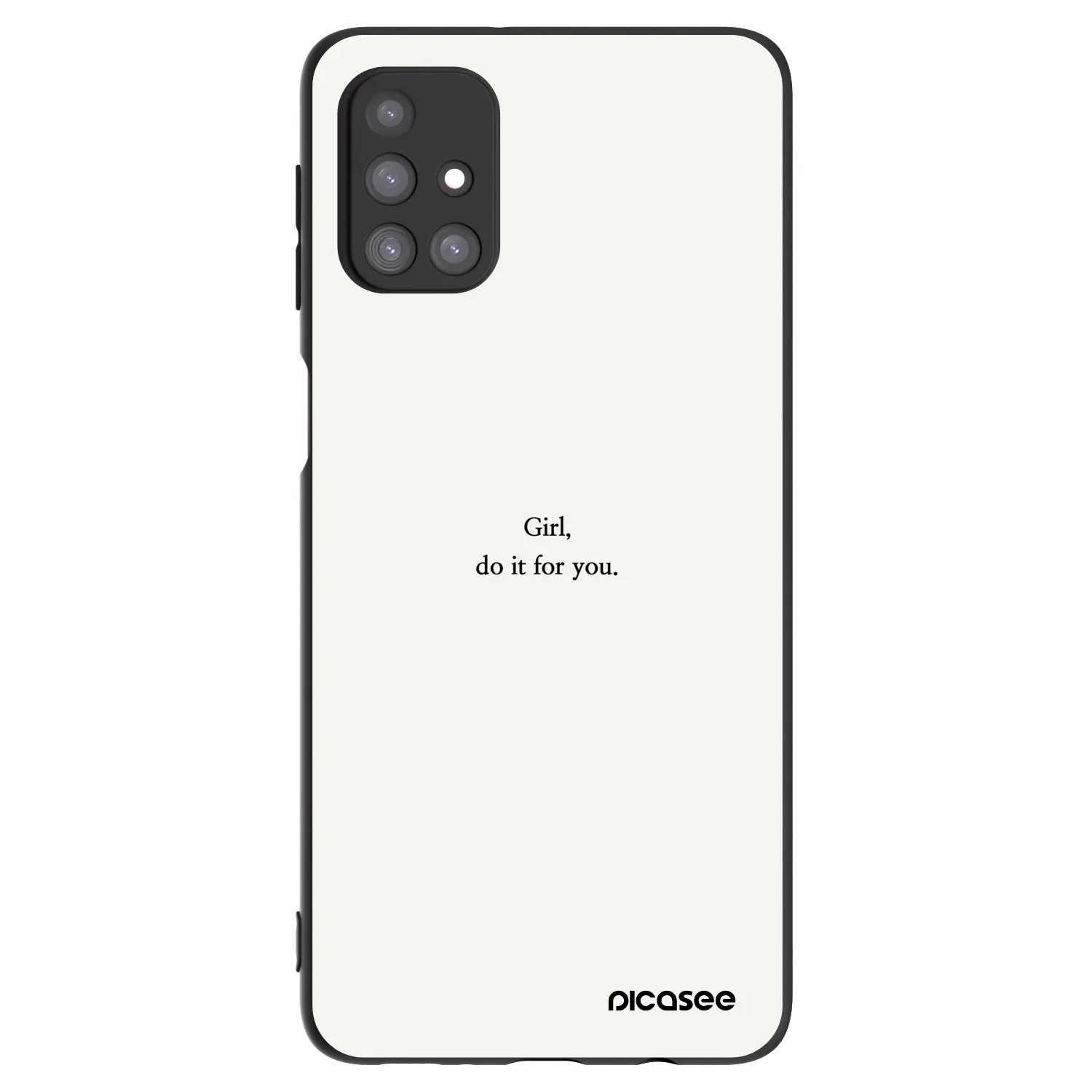 Picasee Μαύρη θήκη σιλικόνης για Samsung Galaxy M31s - Girl, do it for you