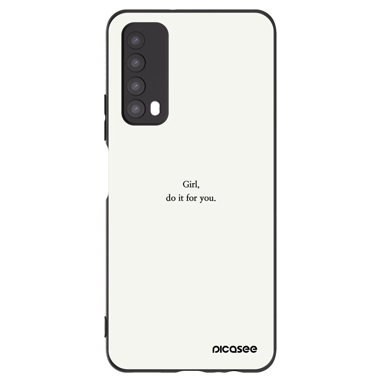 Picasee Μαύρη θήκη σιλικόνης για Huawei P Smart 2021 - Girl, do it for you