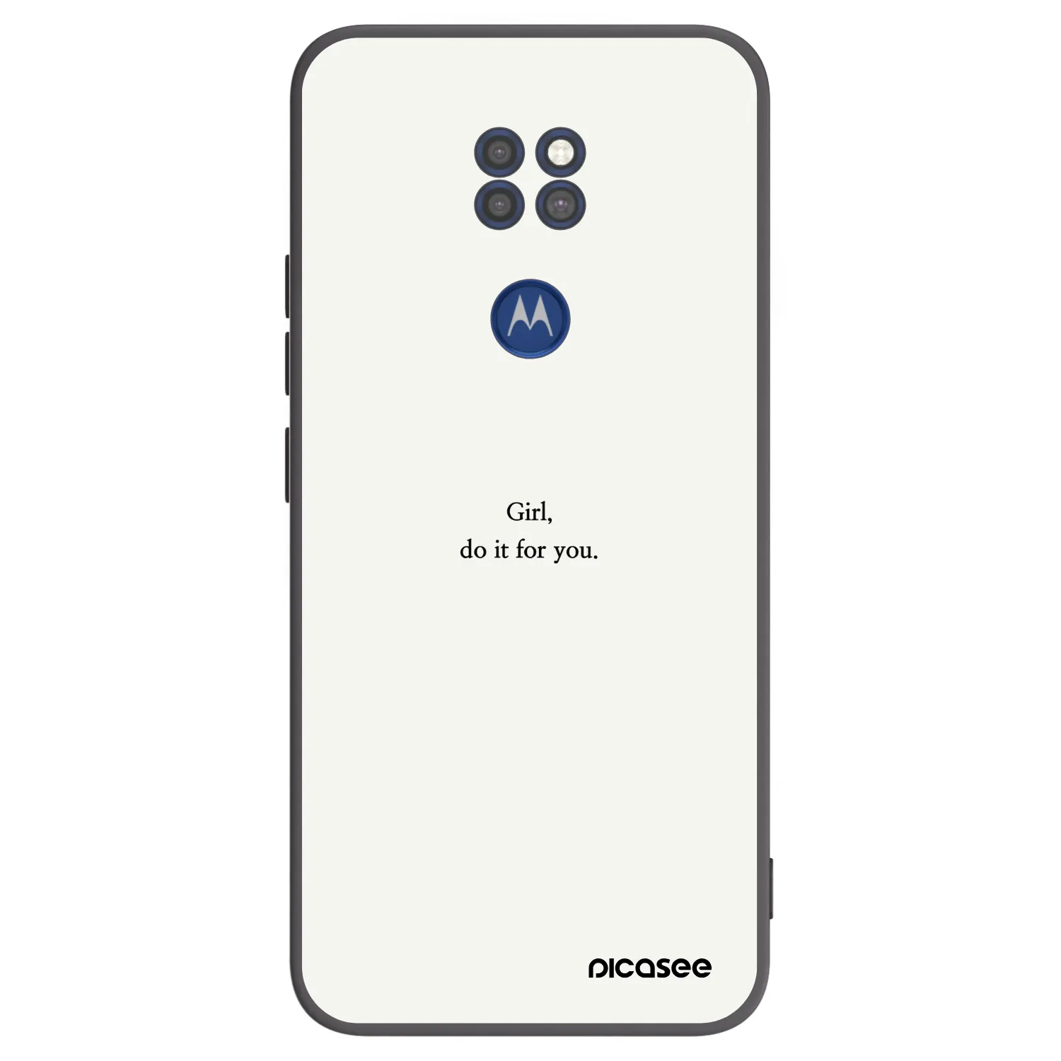 Picasee Μαύρη θήκη σιλικόνης για Motorola Moto G9 Play - Girl, do it for you
