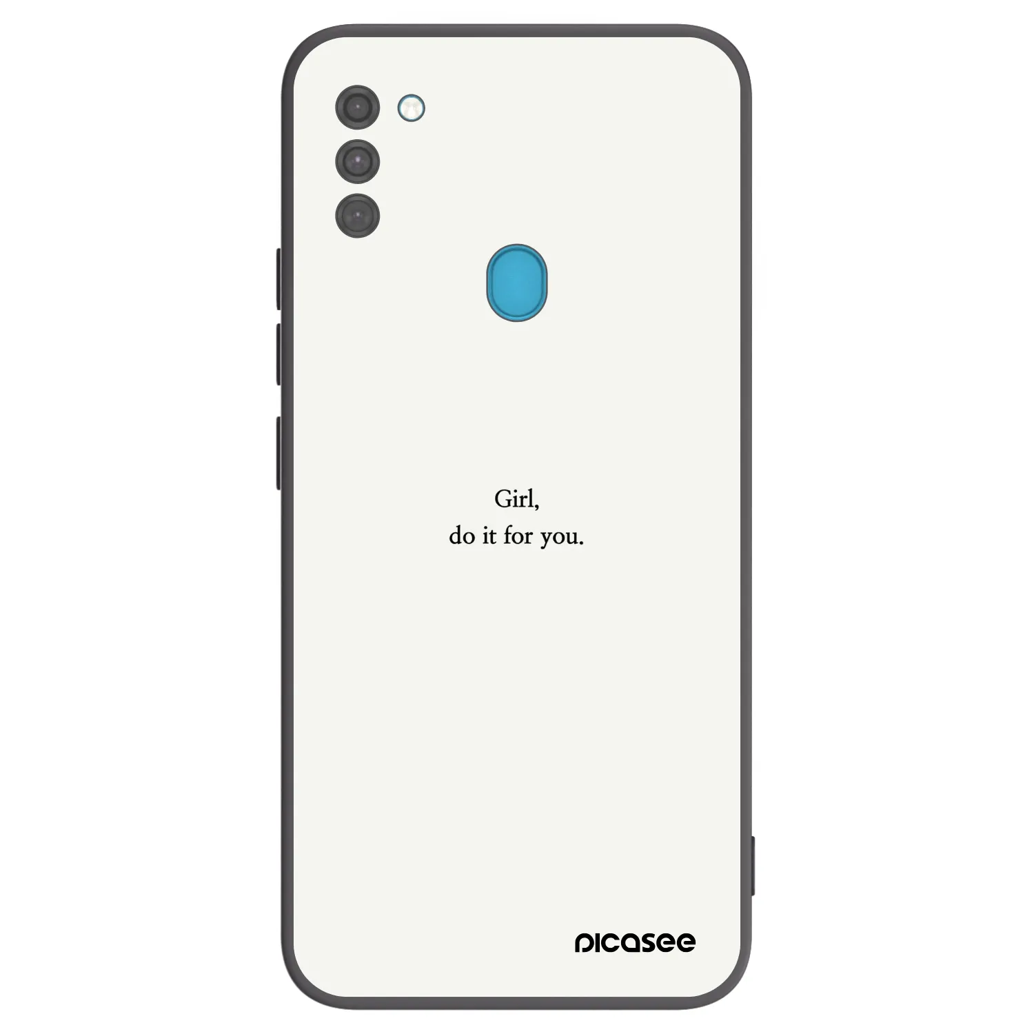 Picasee Μαύρη θήκη σιλικόνης για Samsung Galaxy M11 - Girl, do it for you