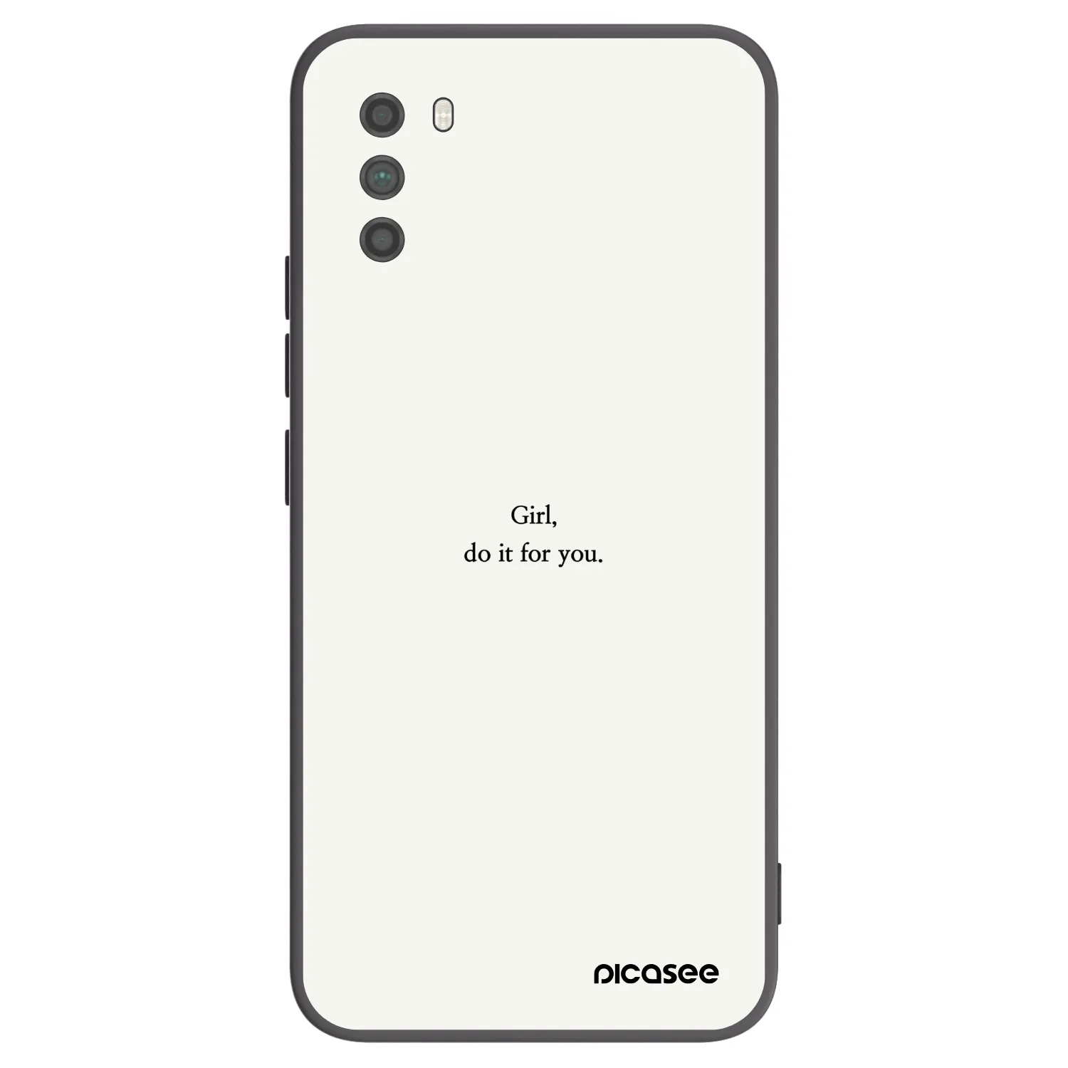 Picasee Μαύρη θήκη σιλικόνης για Xiaomi Poco M3 - Girl, do it for you