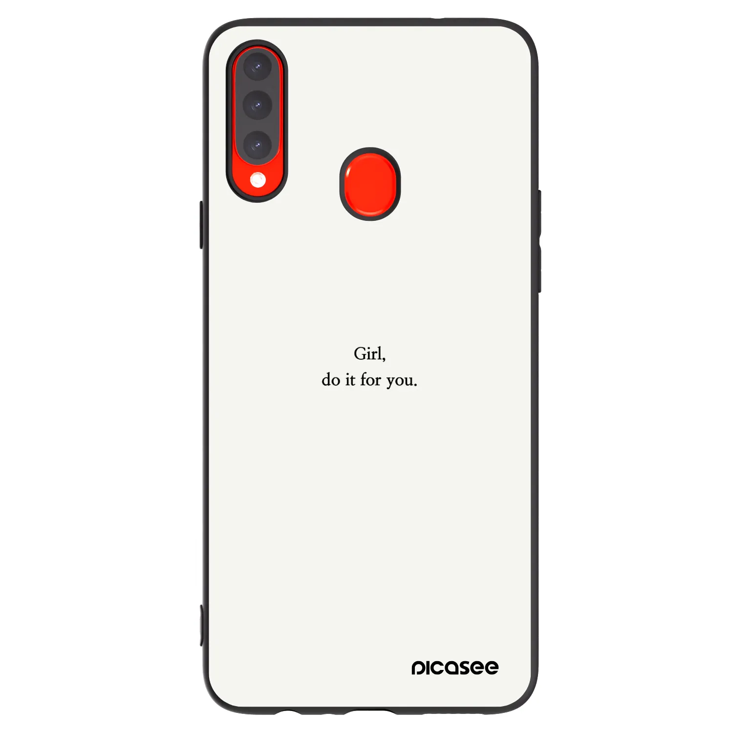 Picasee Μαύρη θήκη σιλικόνης για Samsung Galaxy A20s - Girl, do it for you
