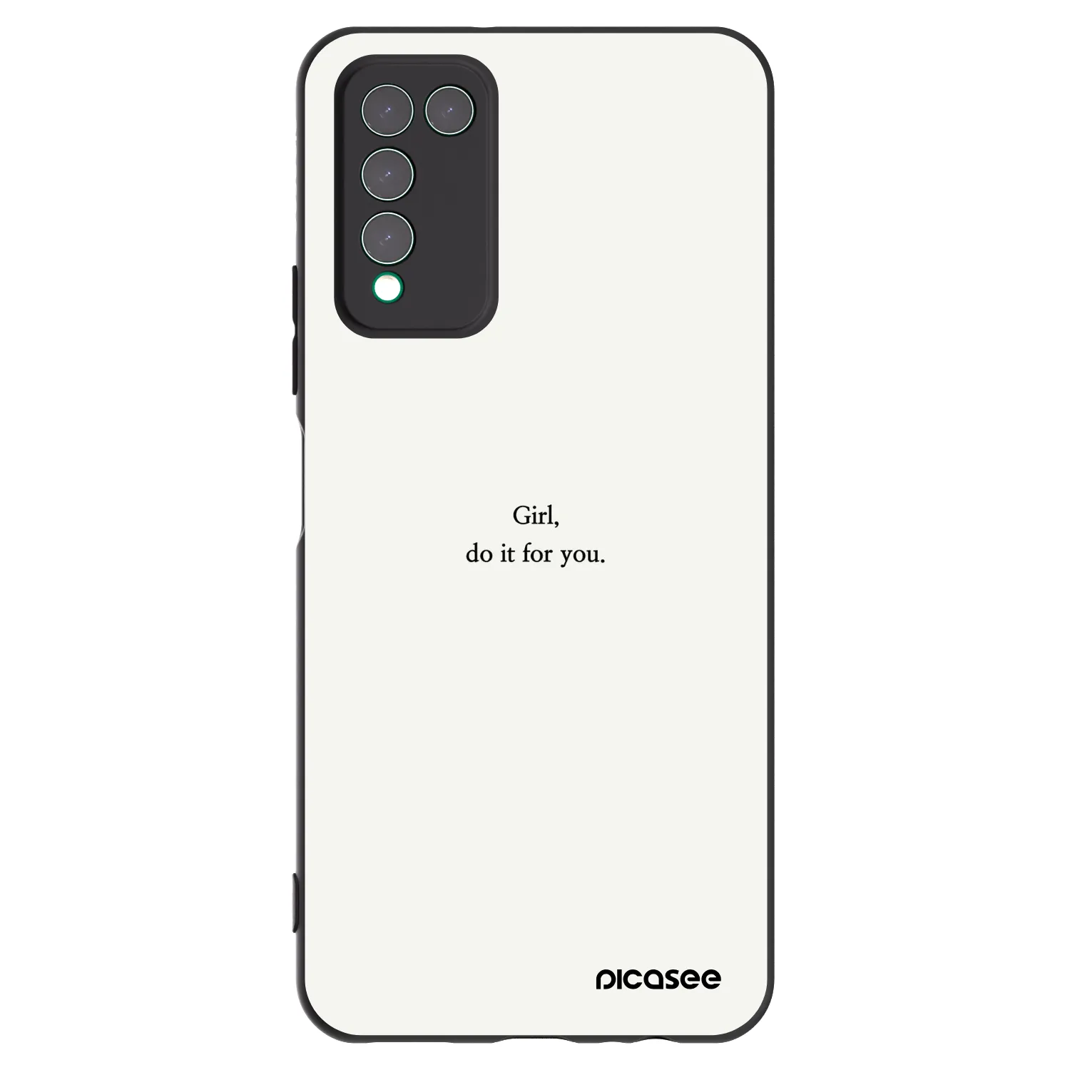 Picasee Μαύρη θήκη σιλικόνης για Honor 10X Lite - Girl, do it for you