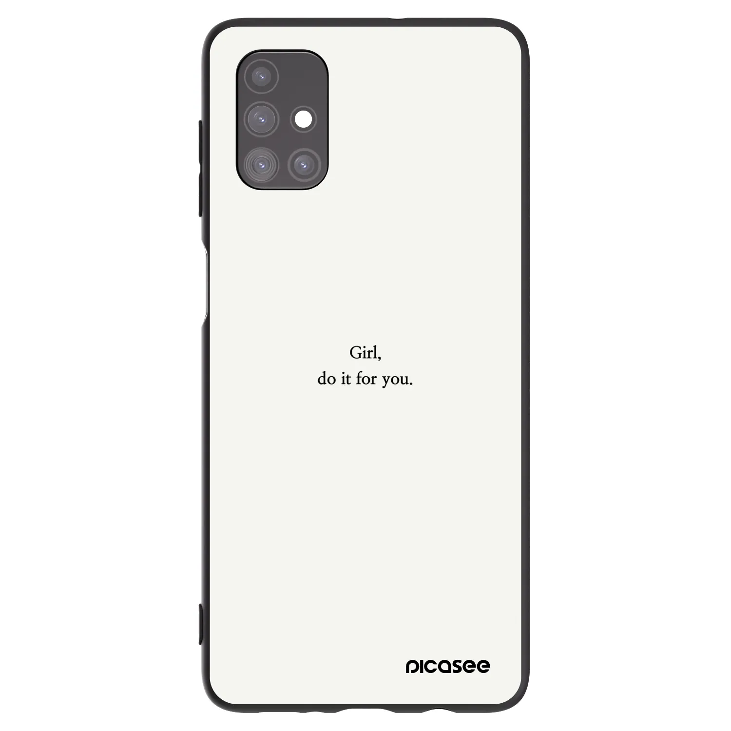 Picasee Μαύρη θήκη σιλικόνης για Samsung Galaxy M51 M515F - Girl, do it for you