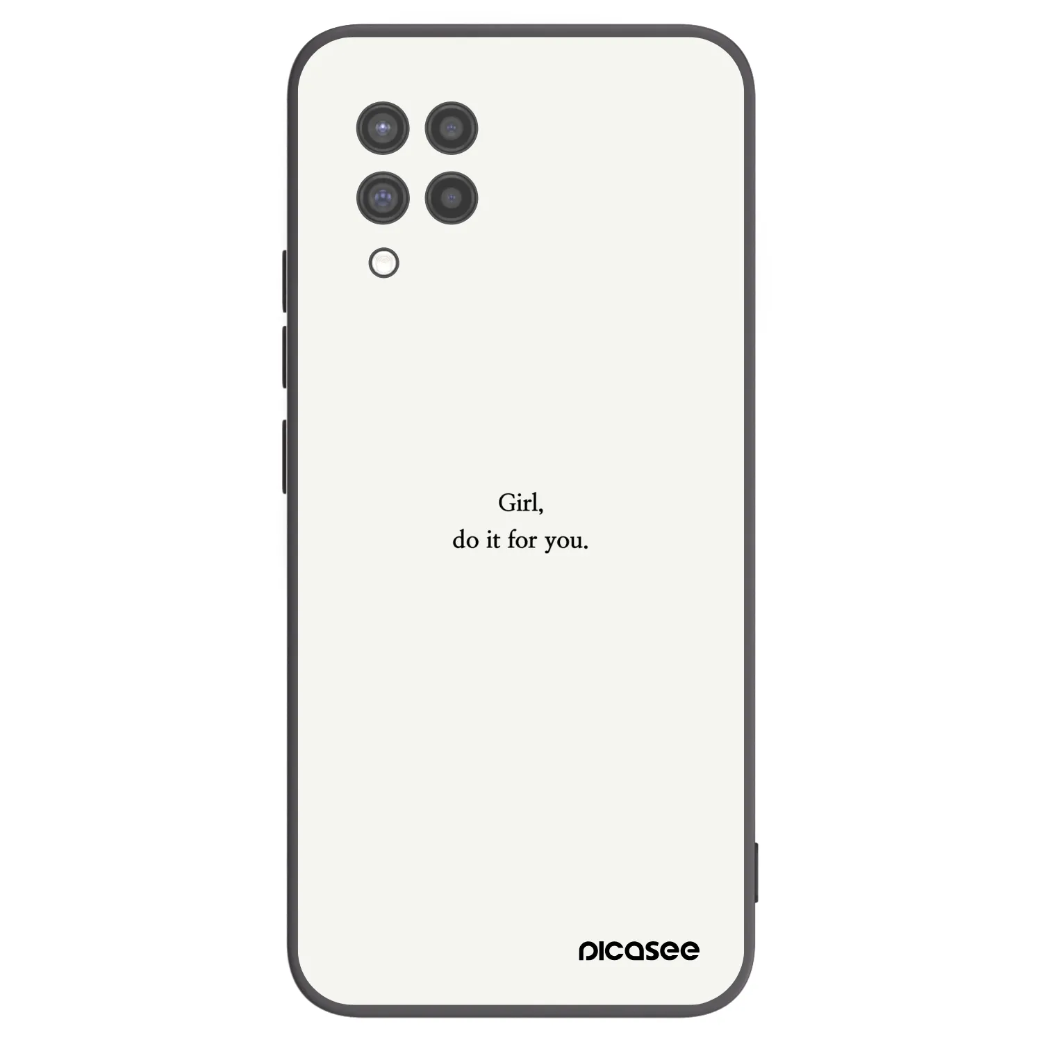 Picasee Μαύρη θήκη σιλικόνης για Samsung Galaxy A42 A426B - Girl, do it for you