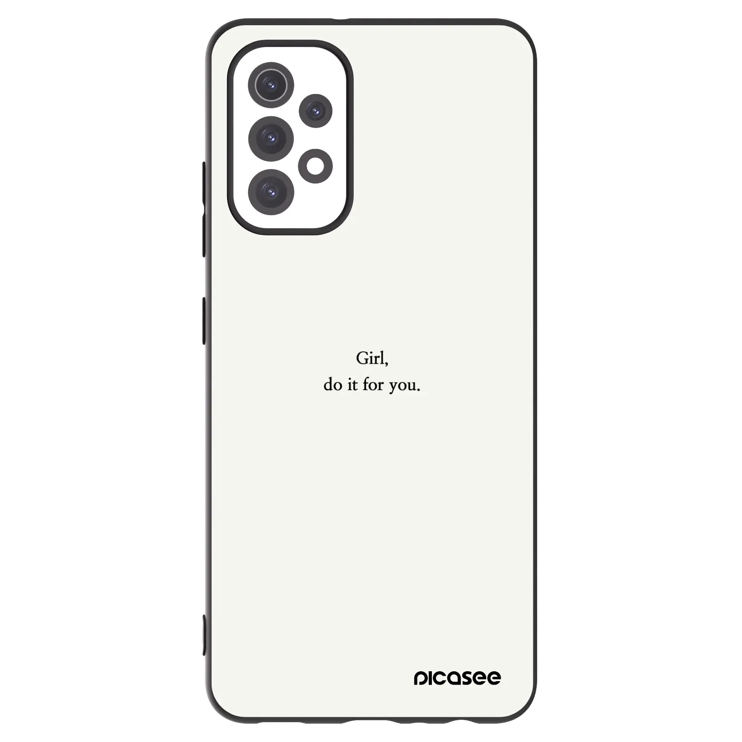 Picasee Μαύρη θήκη σιλικόνης για Samsung Galaxy A32 5G A326B - Girl, do it for you