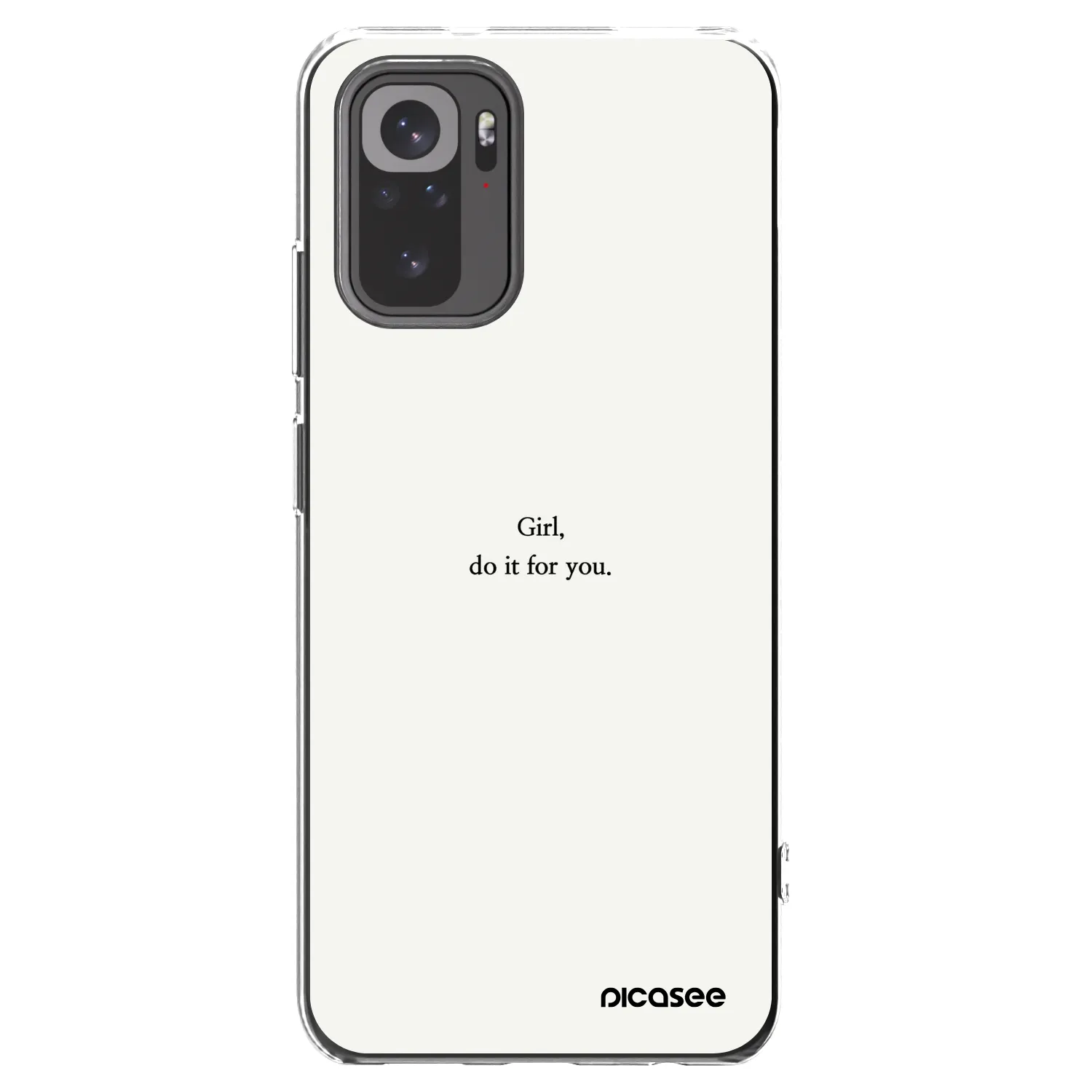 Picasee διαφανής θήκη σιλικόνης Xiaomi Redmi Note 10S - Girl, do it for you