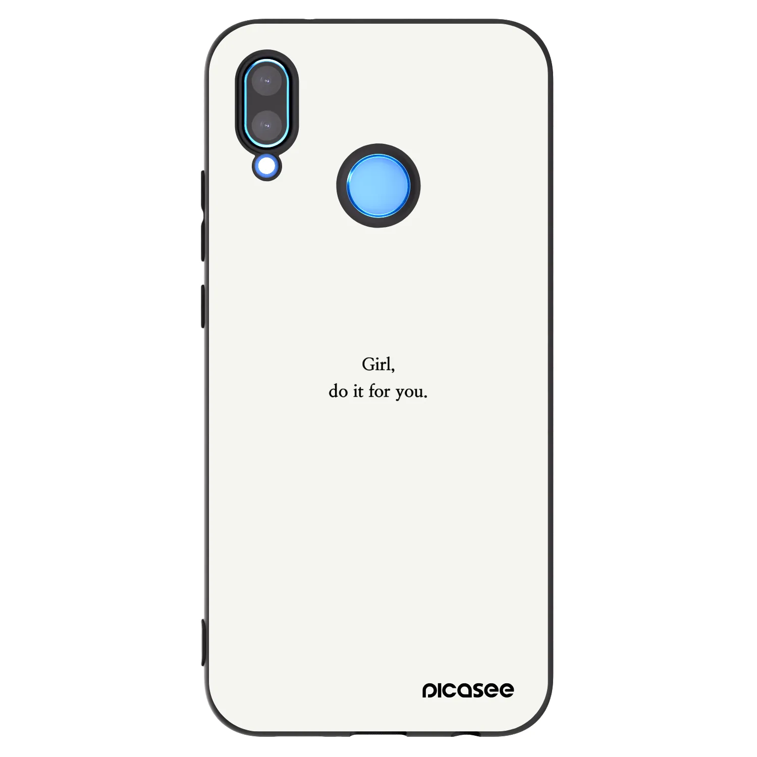 Picasee Μαύρη θήκη σιλικόνης για Huawei P20 Lite - Girl, do it for you