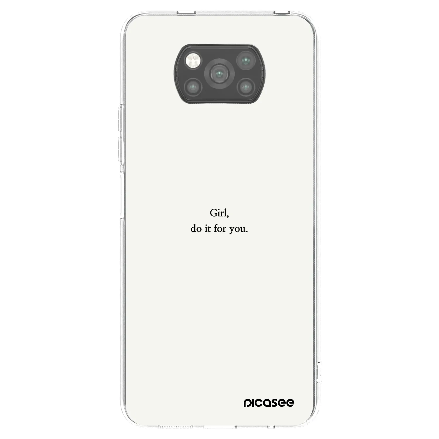 Picasee Μαύρη θήκη σιλικόνης για Xiaomi Poco X3 Pro - Girl, do it for you