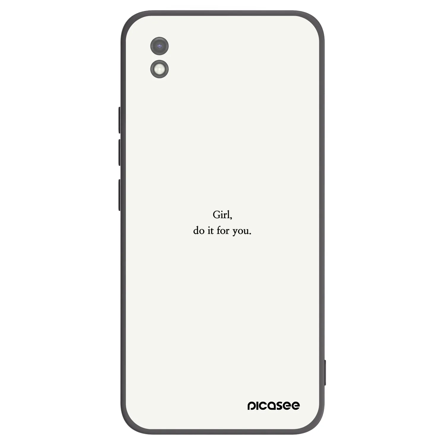 Picasee Μαύρη θήκη σιλικόνης για Xiaomi Redmi 9AT - Girl, do it for you