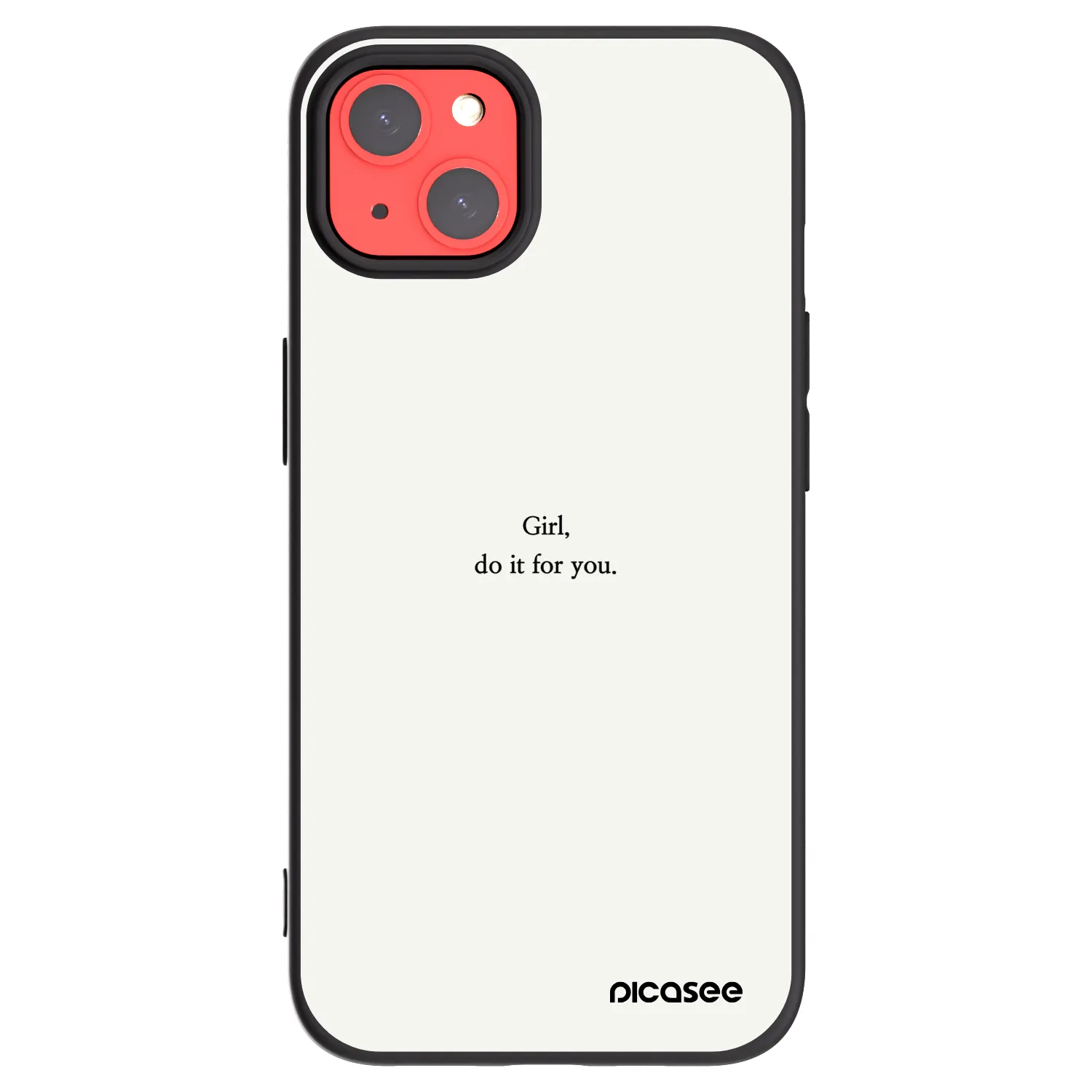 Picasee Μαύρη θήκη σιλικόνης για Apple iPhone 13 - Girl, do it for you