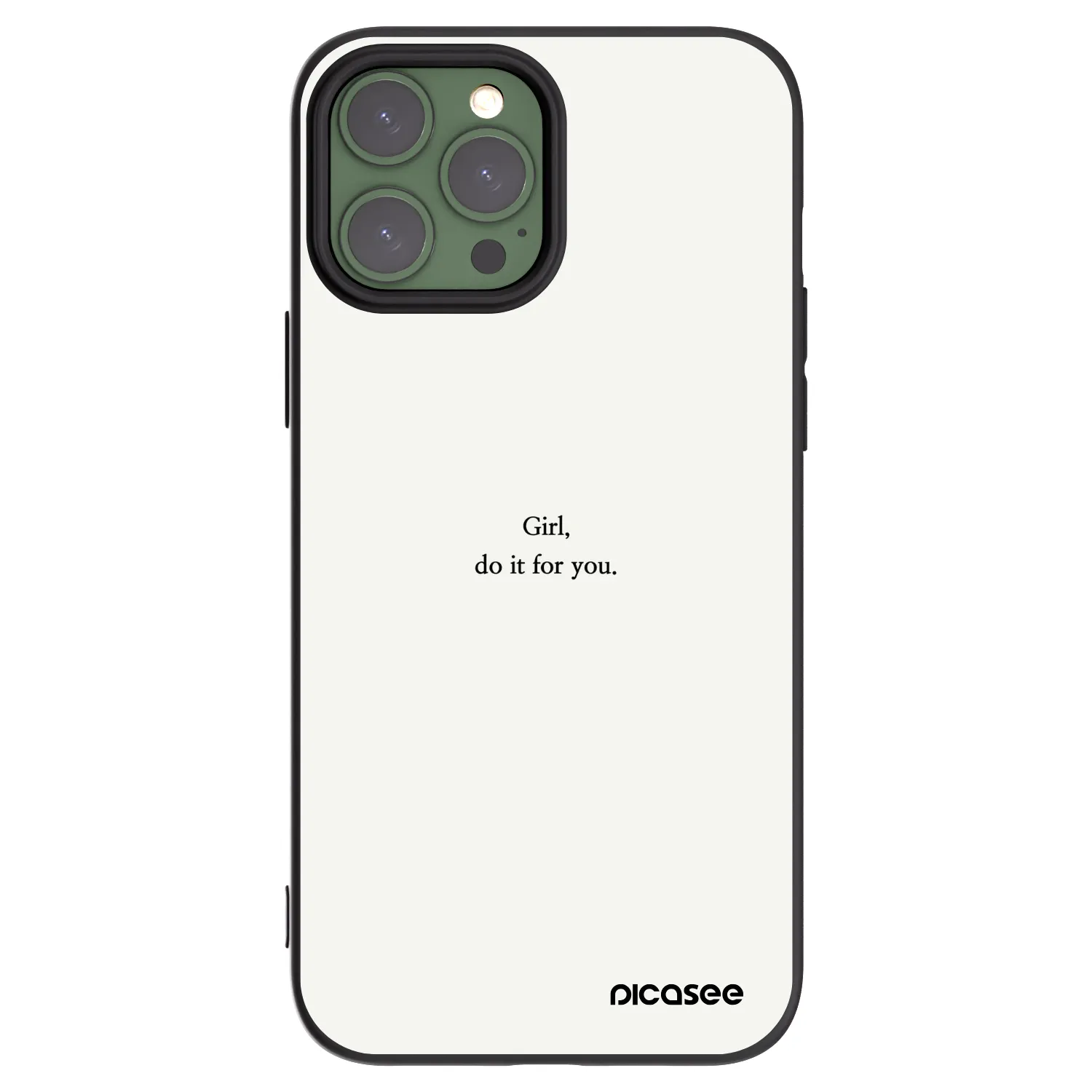 Picasee Μαύρη θήκη σιλικόνης για Apple iPhone 13 Pro Max - Girl, do it for you