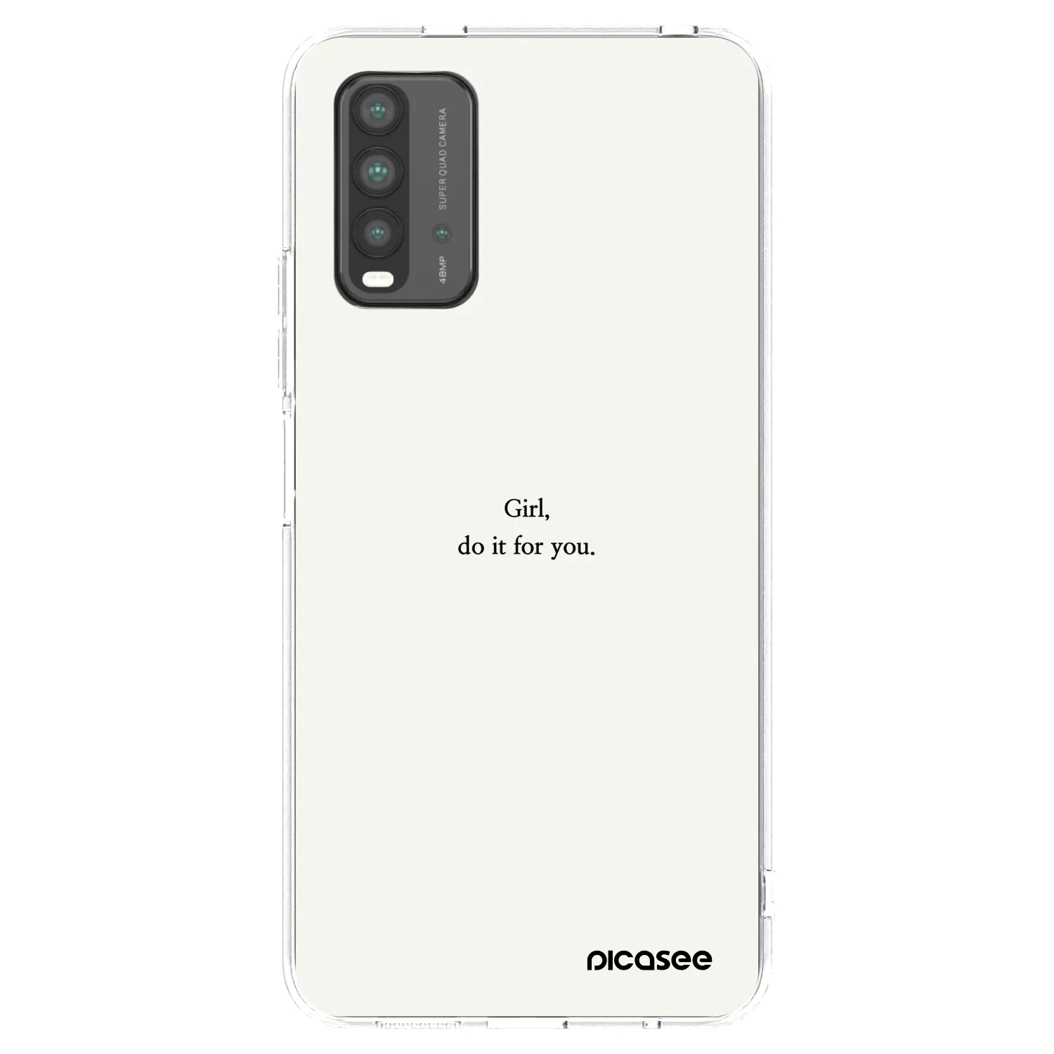 Picasee Μαύρη θήκη σιλικόνης για Xiaomi Redmi 9T - Girl, do it for you
