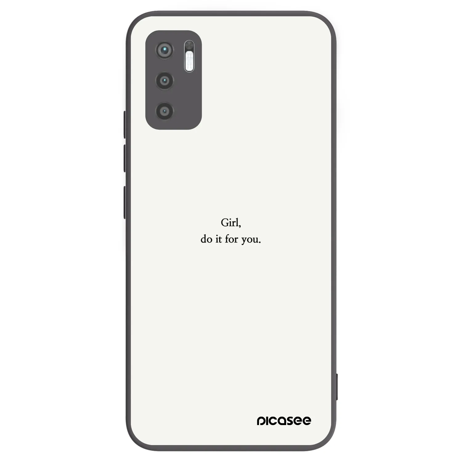 Picasee Μαύρη θήκη σιλικόνης για Xiaomi Redmi Note 10 5G - Girl, do it for you
