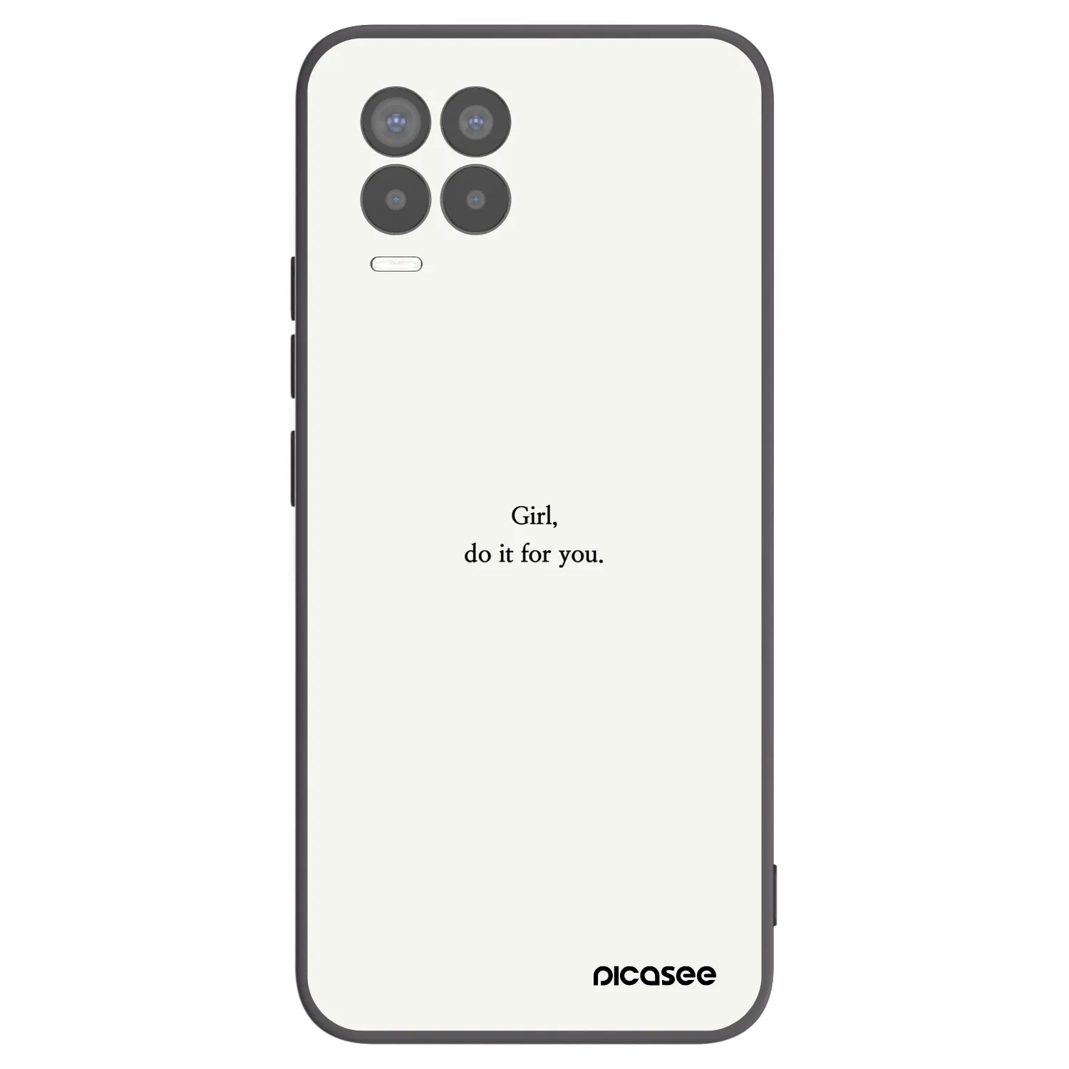 Picasee Μαύρη θήκη σιλικόνης για Realme 8 Pro - Girl, do it for you