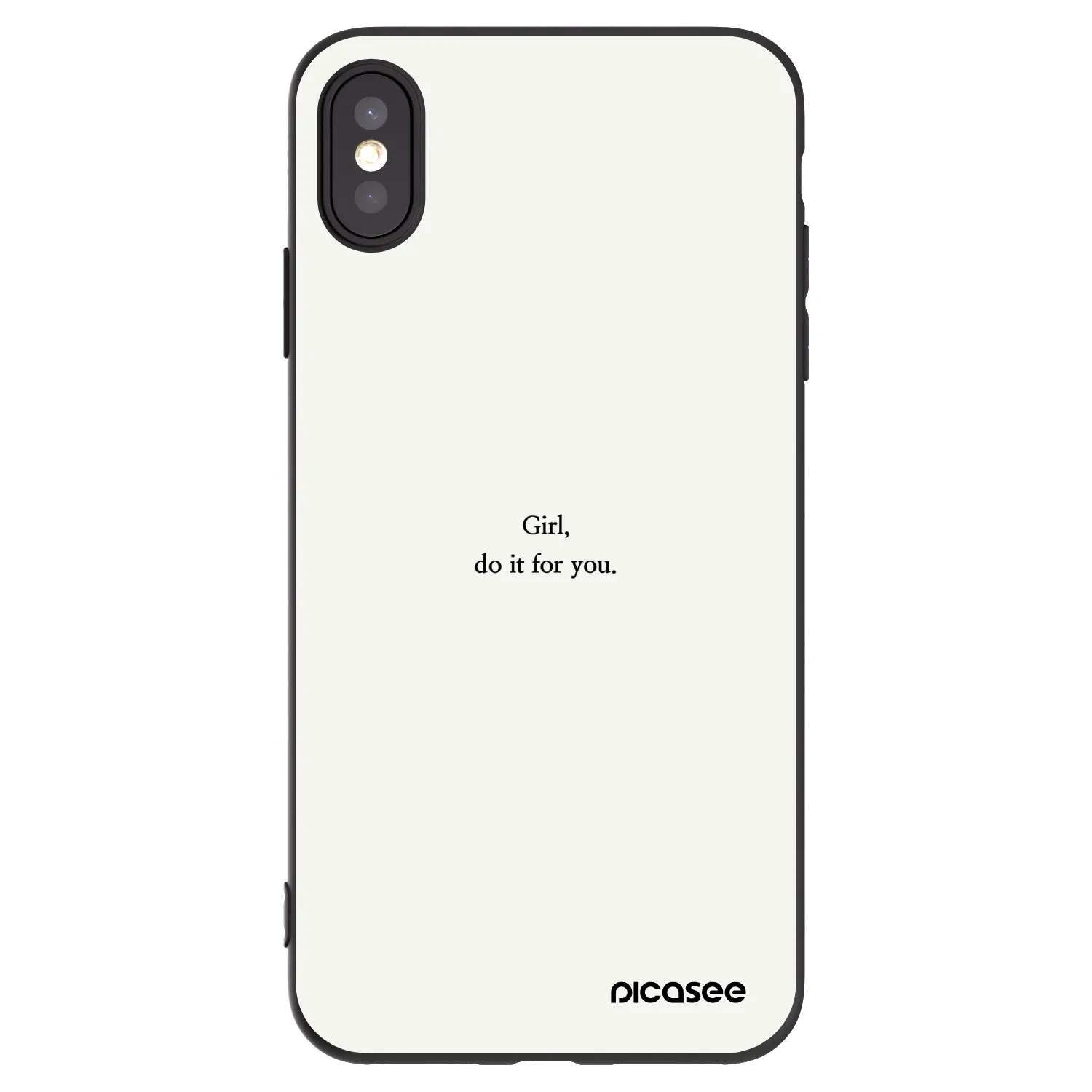 Picasee Μαύρη θήκη σιλικόνης για Apple iPhone XS Max - Girl, do it for you