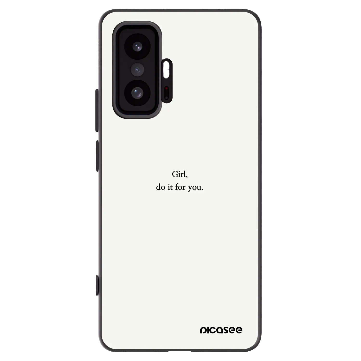 Picasee Μαύρη θήκη σιλικόνης για Xiaomi 11T - Girl, do it for you