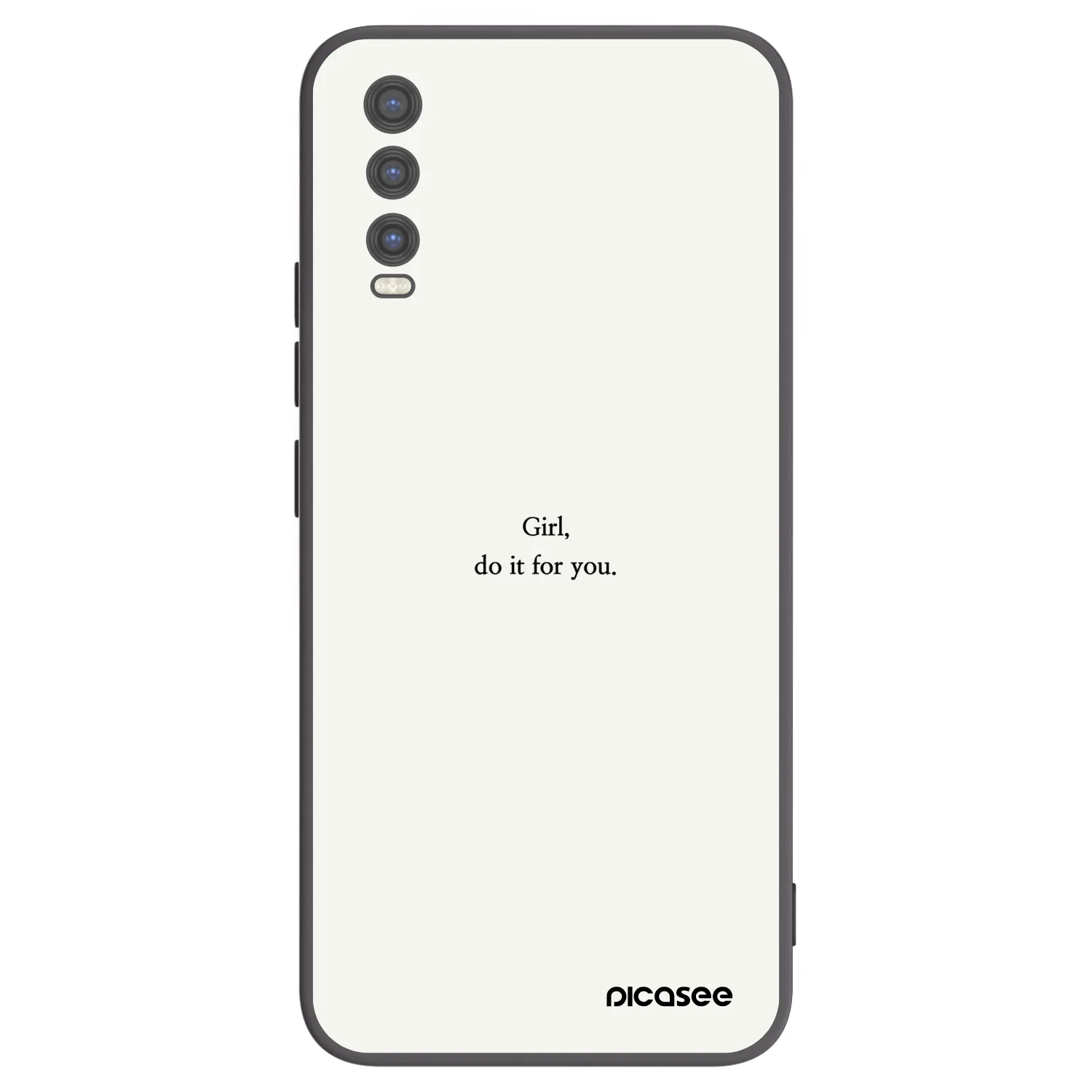 Picasee Μαύρη θήκη σιλικόνης για Vivo Y20s - Girl, do it for you