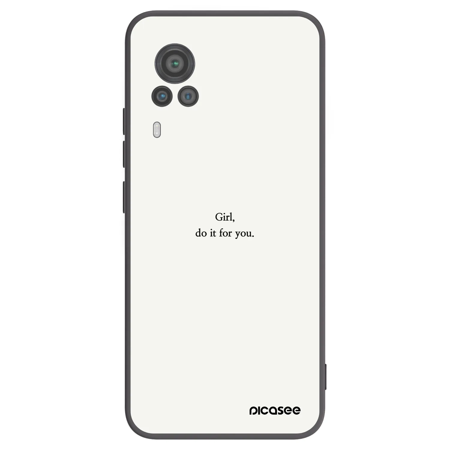 Picasee Μαύρη θήκη σιλικόνης για Vivo X60 Pro 5G - Girl, do it for you