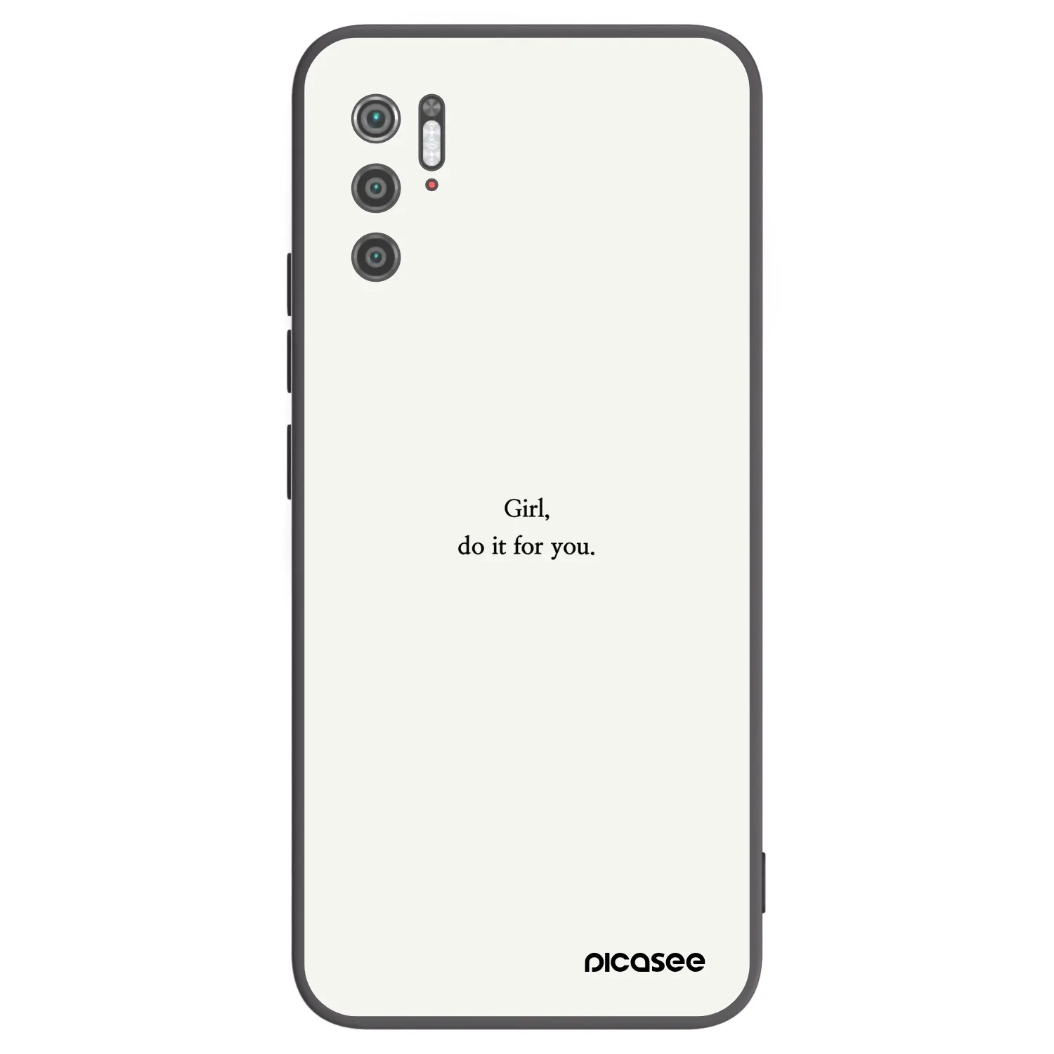 Picasee Μαύρη θήκη σιλικόνης για Xiaomi Poco M3 Pro 5G - Girl, do it for you
