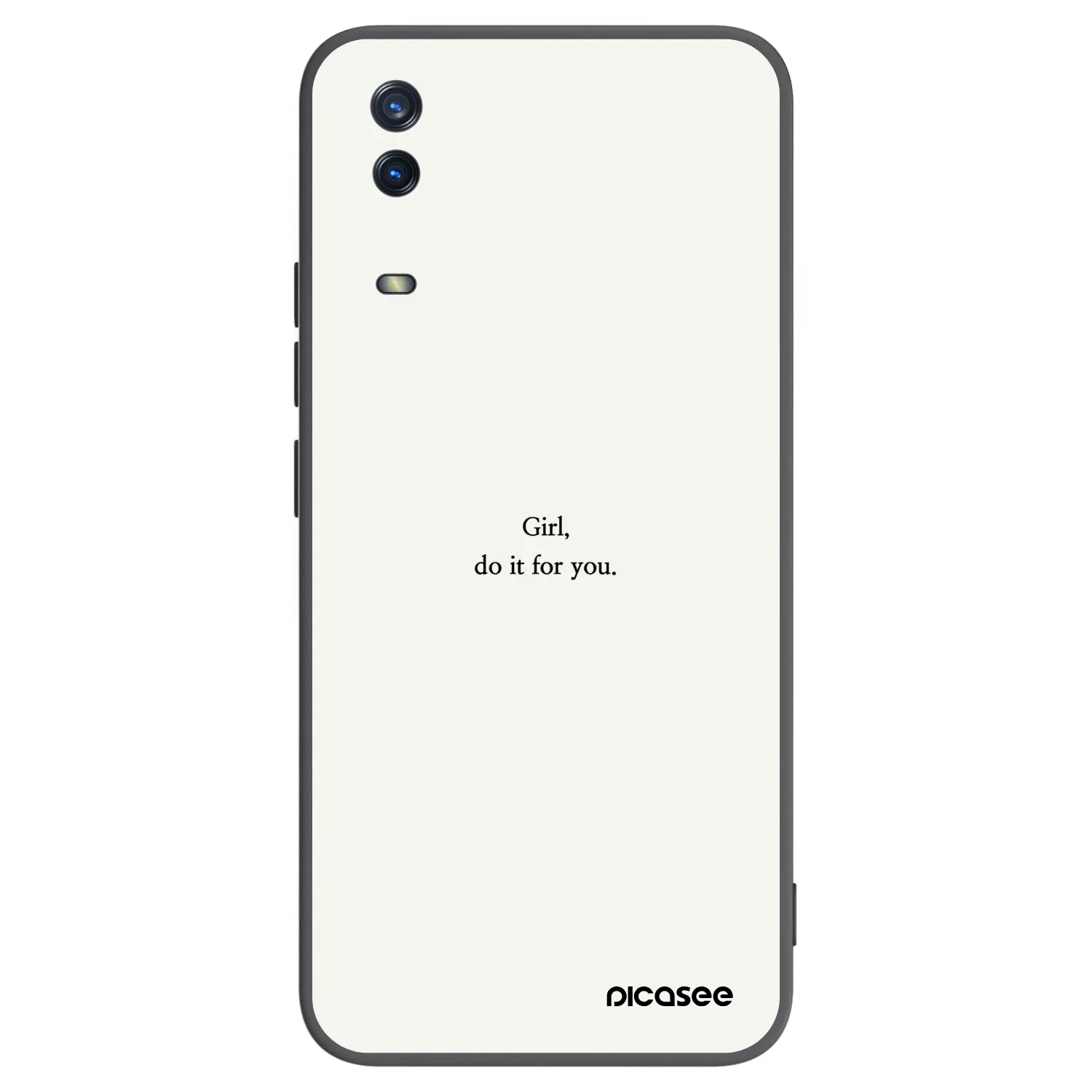 Picasee Μαύρη θήκη σιλικόνης για Vivo Y11s - Girl, do it for you