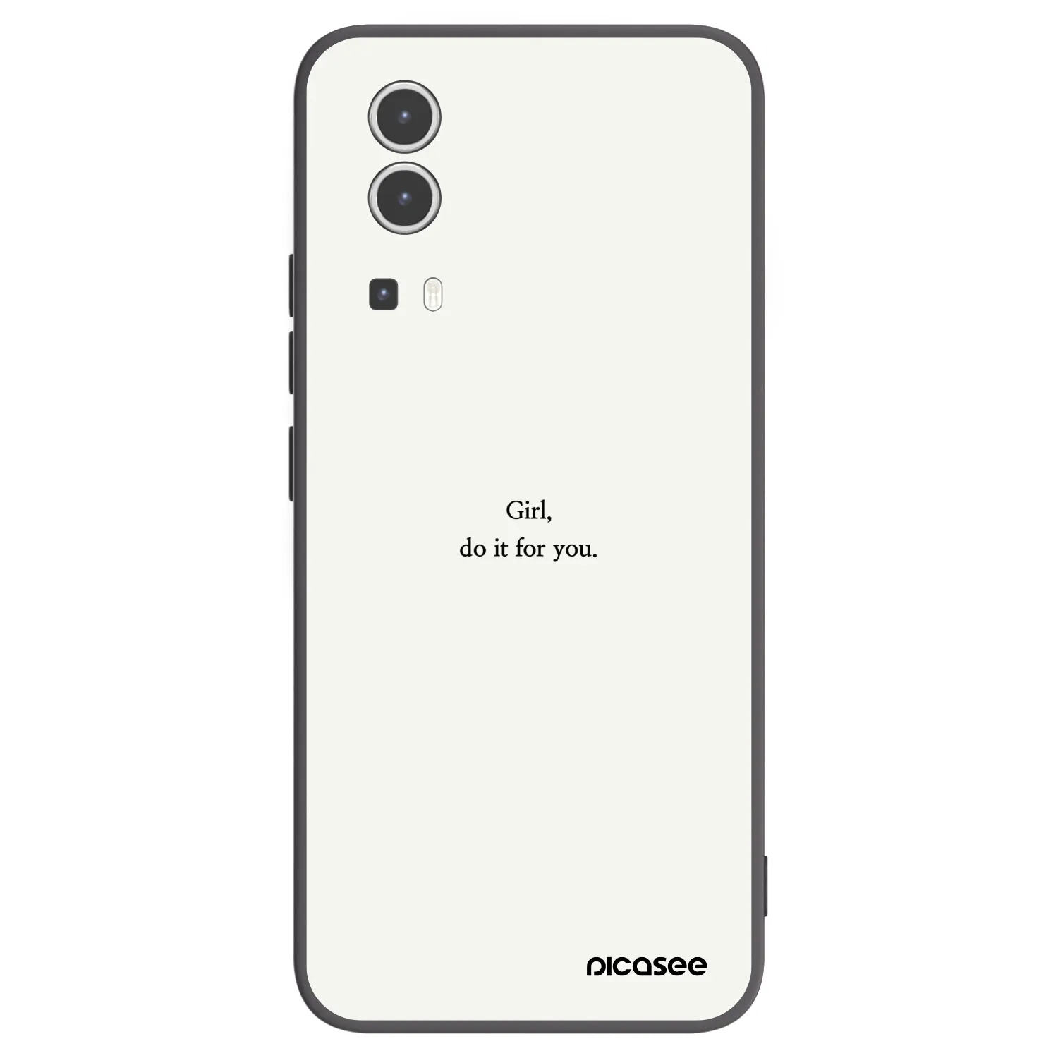 Picasee Μαύρη θήκη σιλικόνης για Vivo Y72 5G - Girl, do it for you