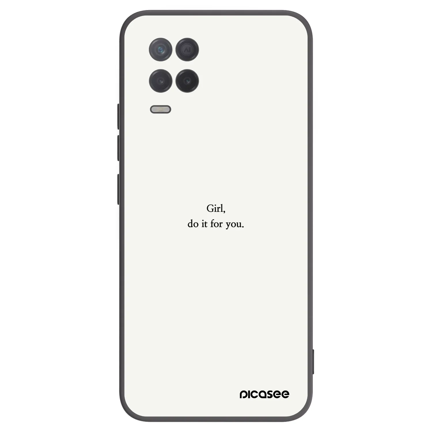 Picasee Μαύρη θήκη σιλικόνης για Realme 8 5G - Girl, do it for you