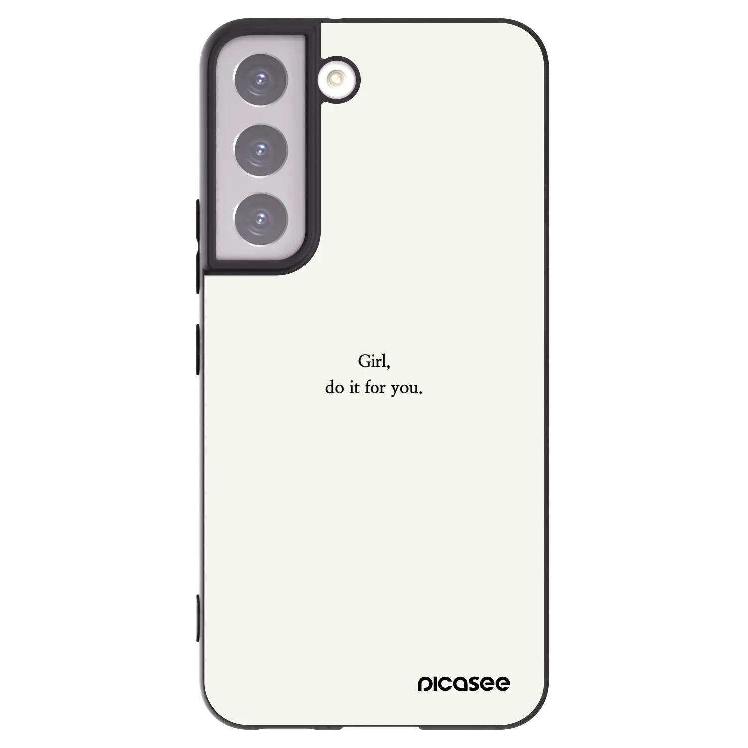 Picasee Μαύρη θήκη σιλικόνης για Samsung Galaxy S22 5G - Girl, do it for you