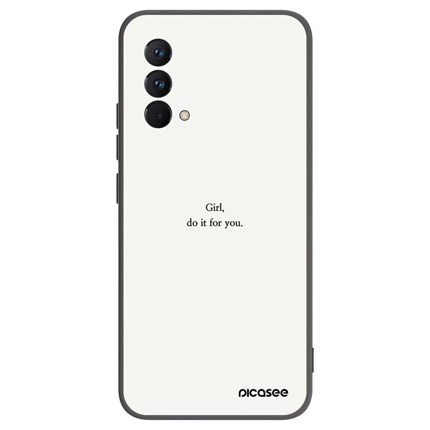 Picasee Μαύρη θήκη σιλικόνης για Realme GT Master Edition 5G - Girl, do it for you