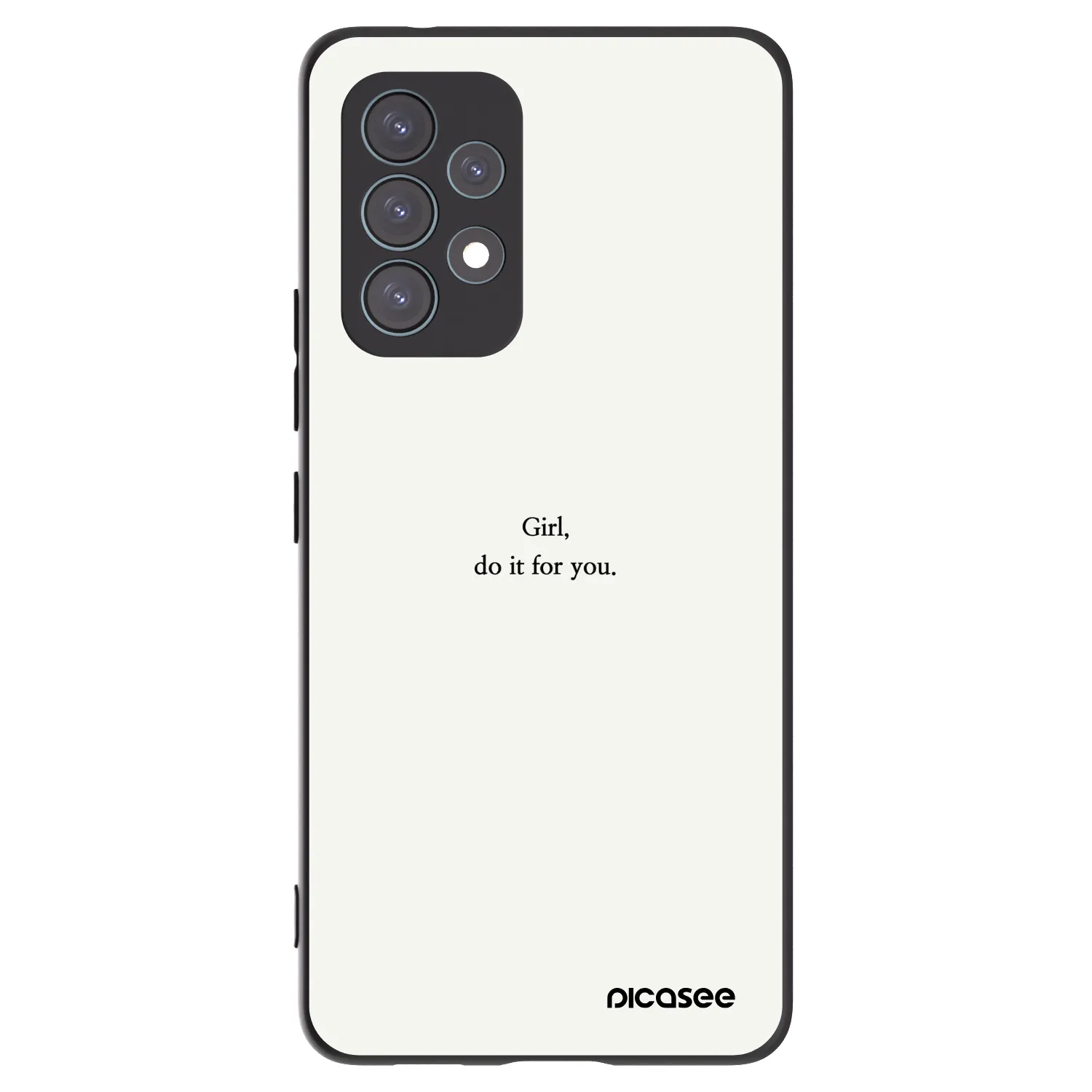 Picasee Μαύρη θήκη σιλικόνης για Samsung Galaxy A53 5G A536 - Girl, do it for you