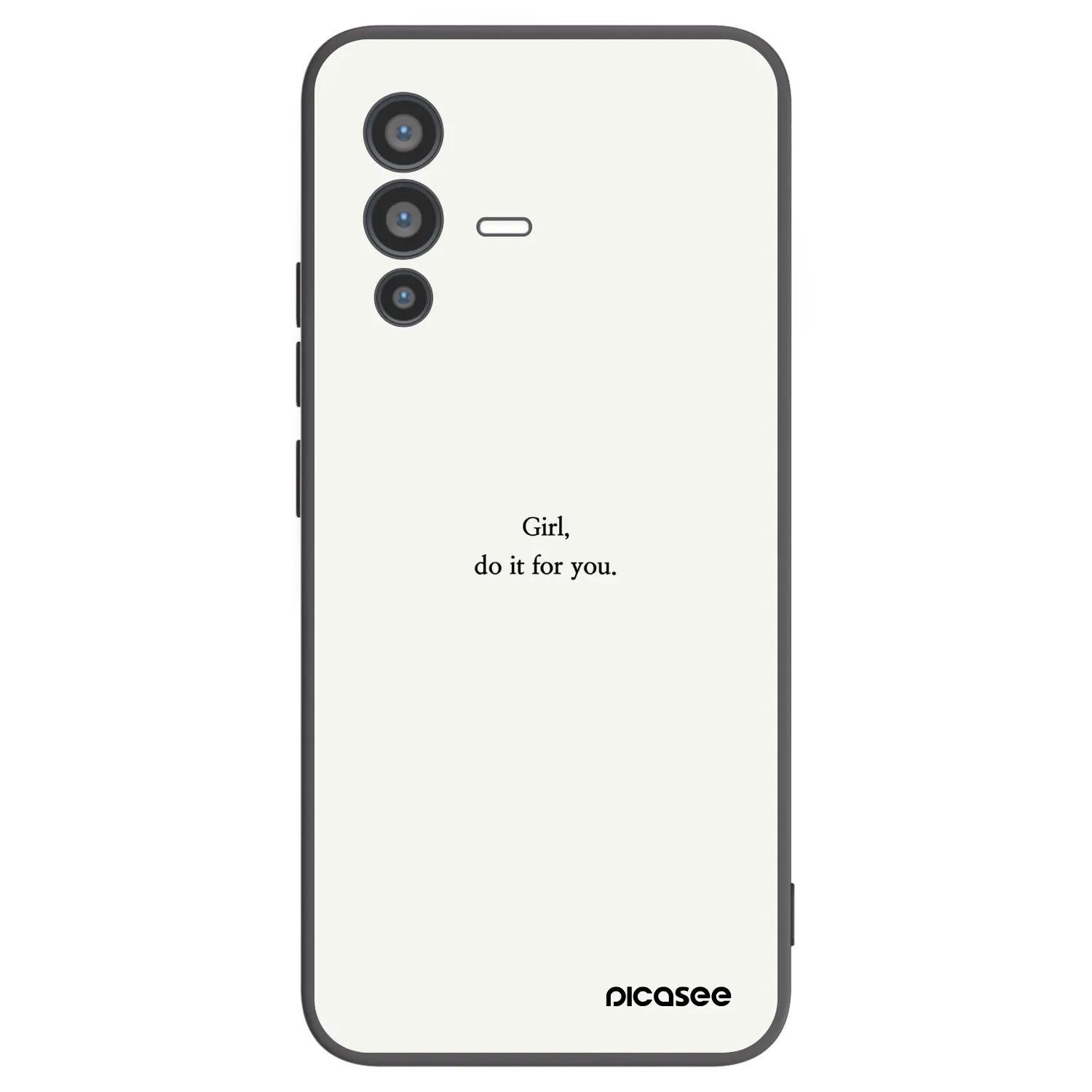 Picasee Μαύρη θήκη σιλικόνης για Vivo V23 5G - Girl, do it for you