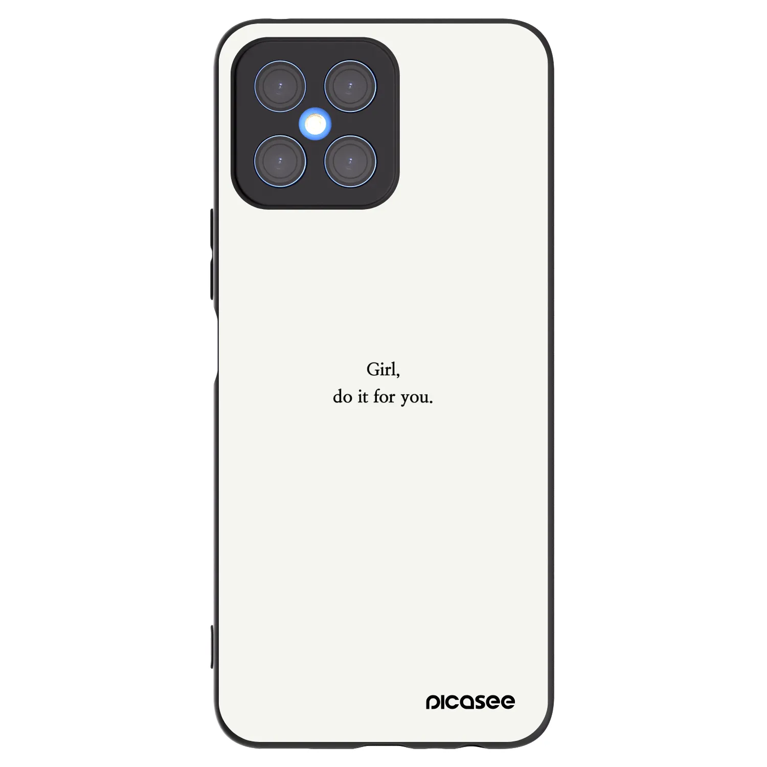 Picasee Μαύρη θήκη σιλικόνης για Honor X8 4G - Girl, do it for you