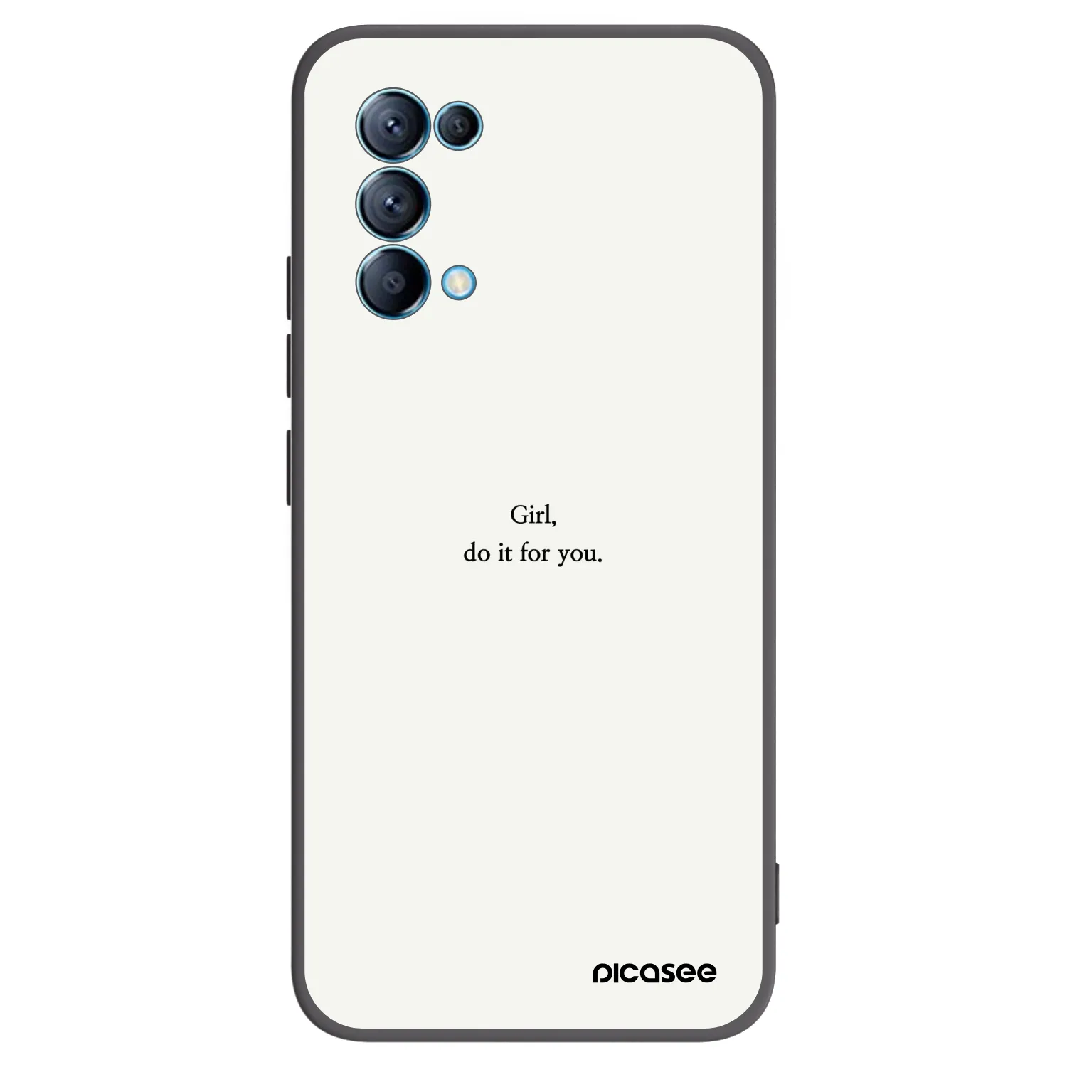 Picasee Μαύρη θήκη σιλικόνης για OPPO A16s - Girl, do it for you