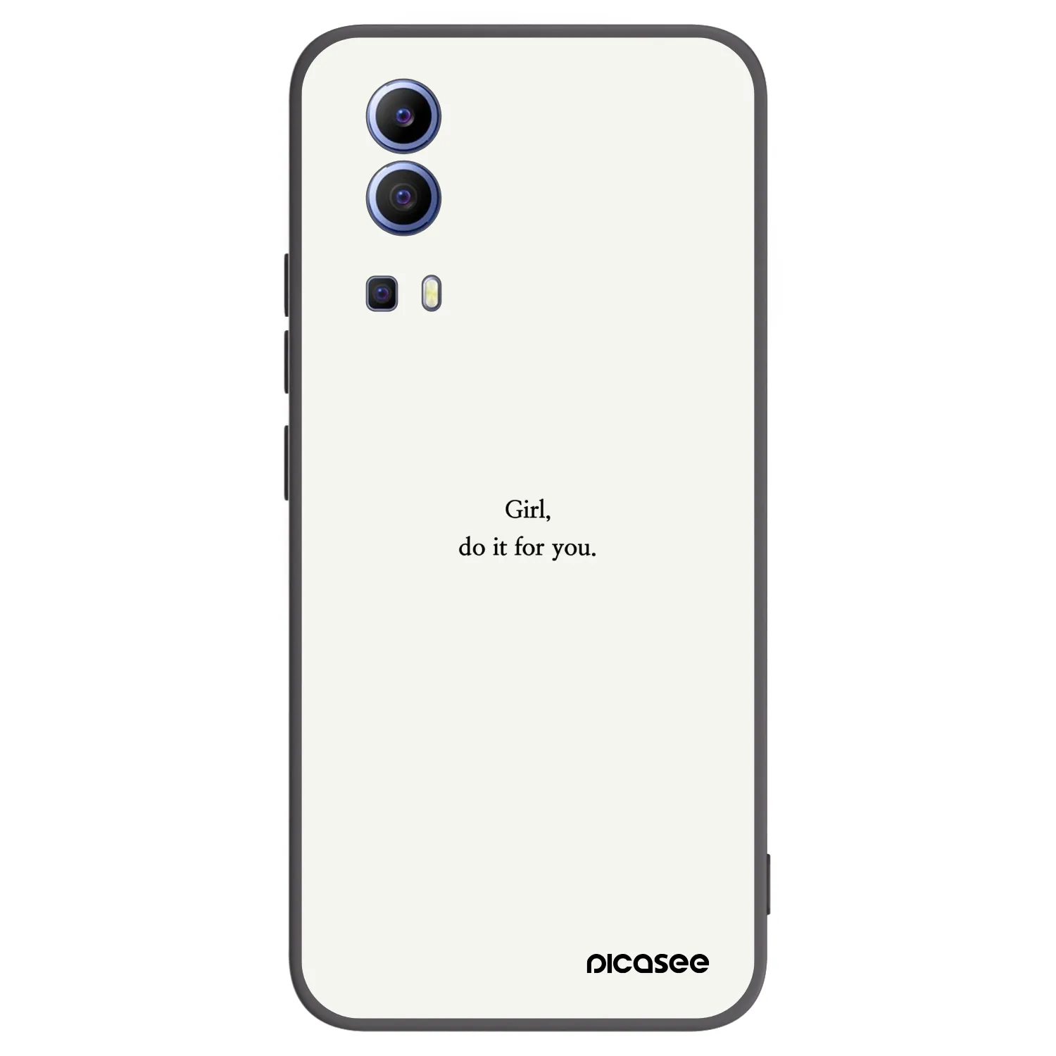 Picasee Μαύρη θήκη σιλικόνης για Vivo Y52 5G - Girl, do it for you