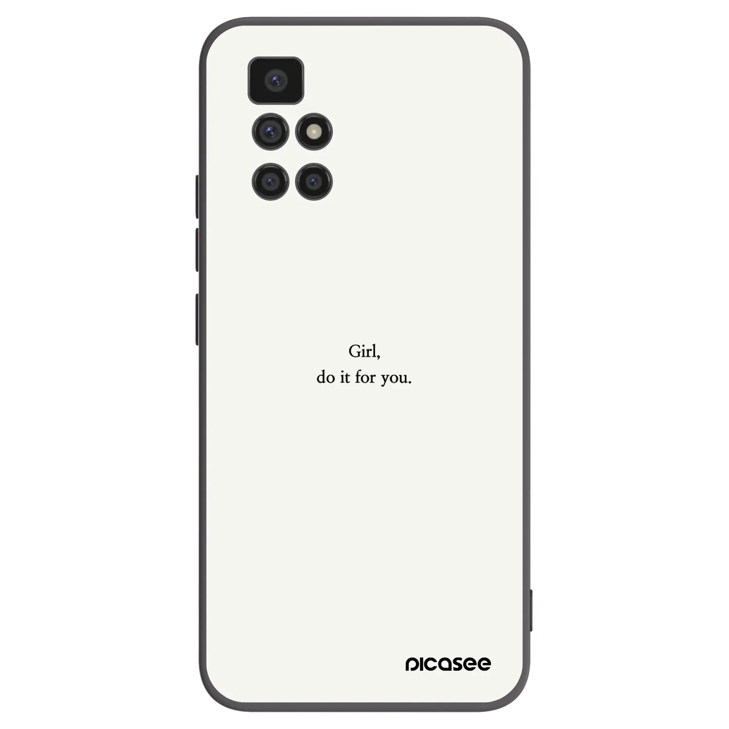 Picasee Μαύρη θήκη σιλικόνης για Xiaomi Redmi 10 (2022) - Girl, do it for you