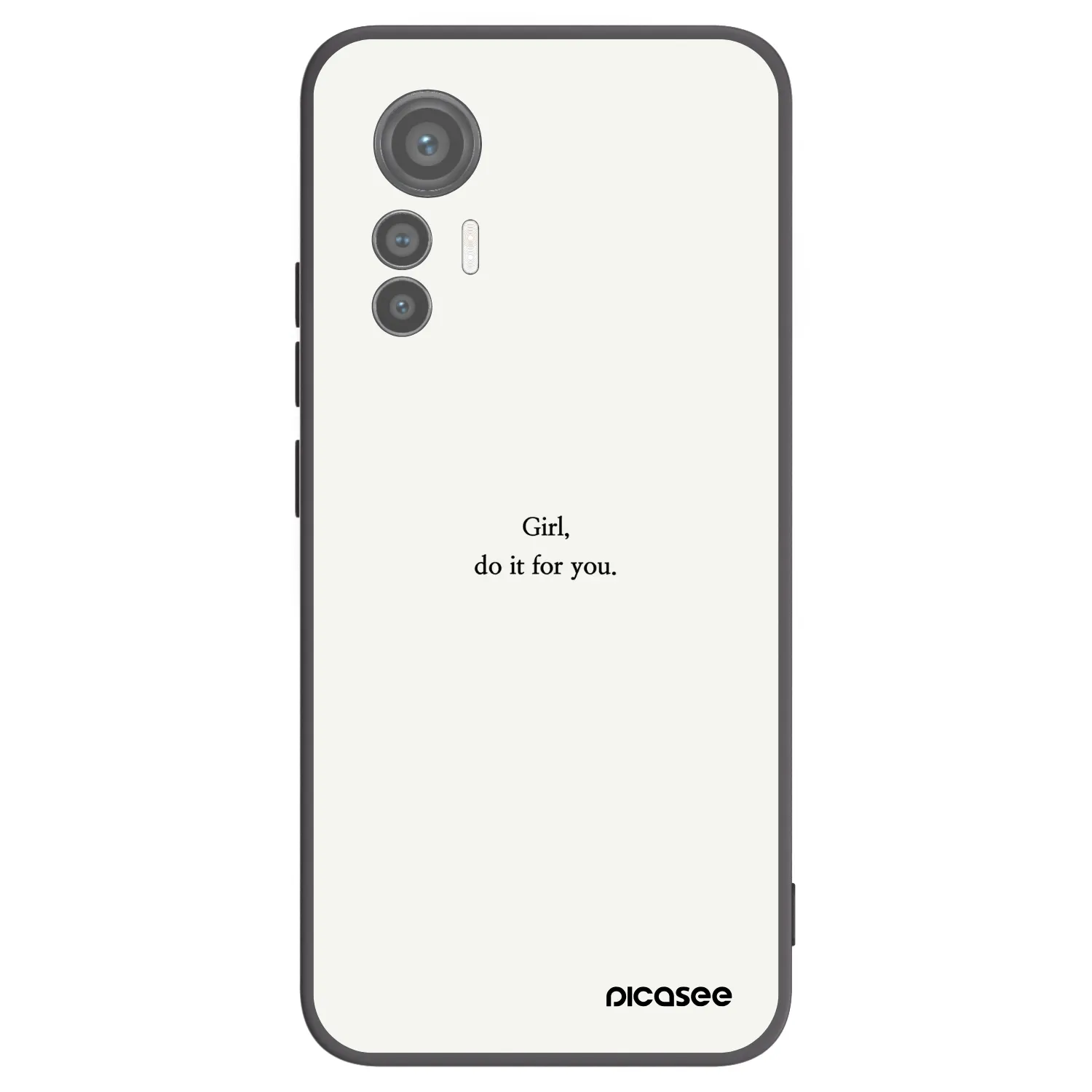 Picasee Μαύρη θήκη σιλικόνης για Xiaomi 12 Lite - Girl, do it for you