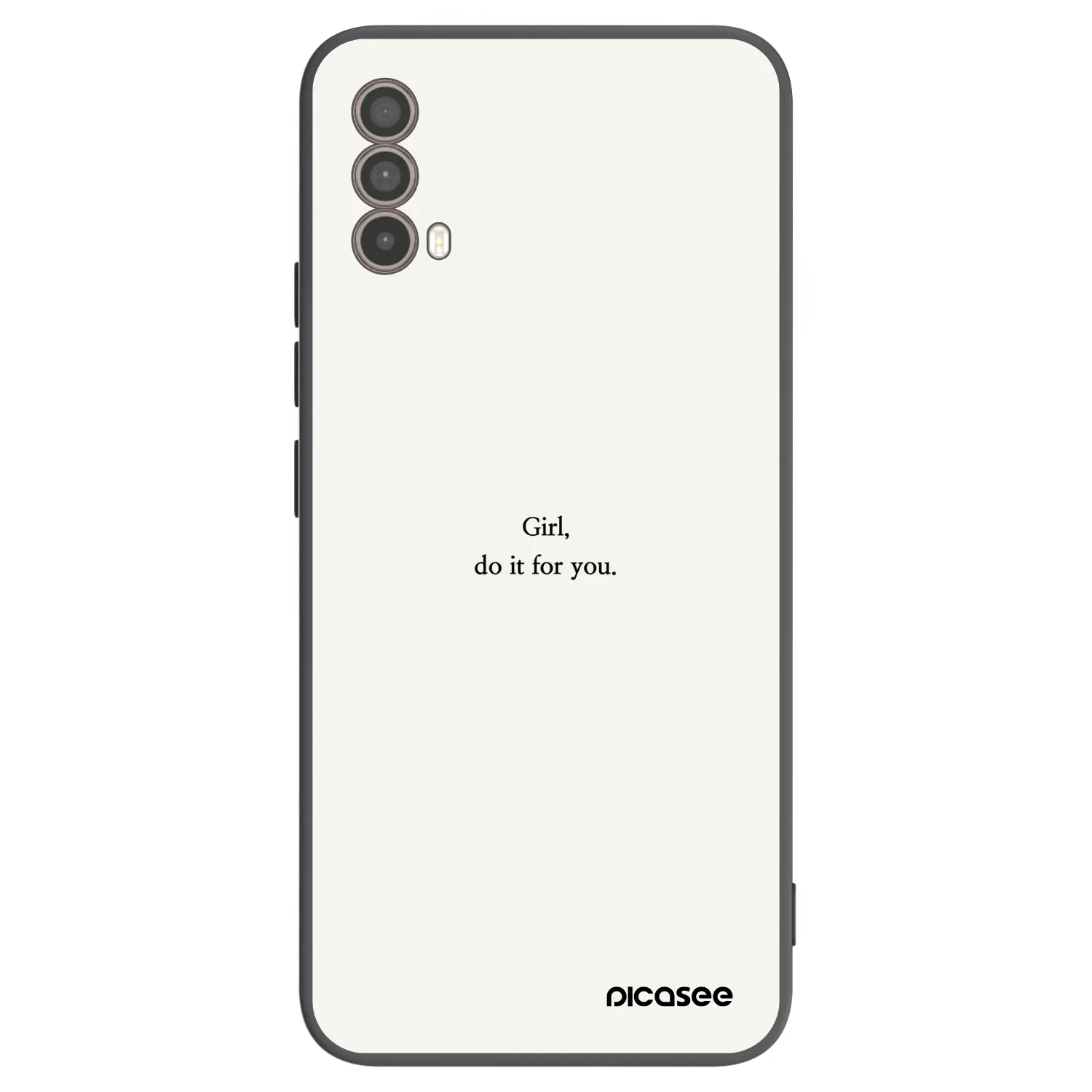 Picasee Μαύρη θήκη σιλικόνης για Motorola Moto E40 - Girl, do it for you