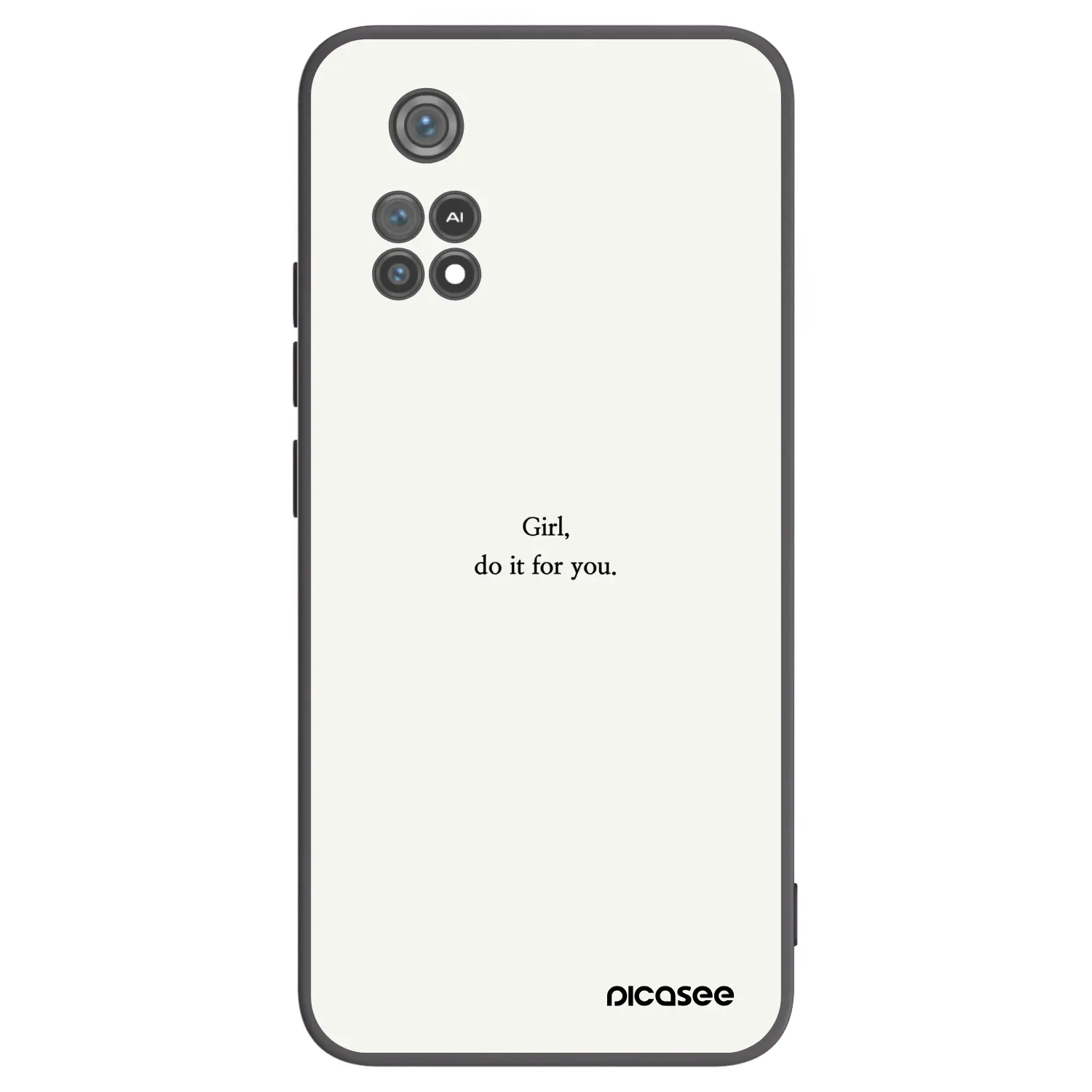 Picasee Μαύρη θήκη σιλικόνης για Xiaomi Poco M4 Pro - Girl, do it for you
